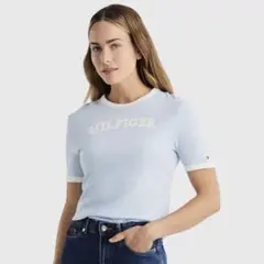 TOMMY HILFIGER 水色 Tシャツ XS