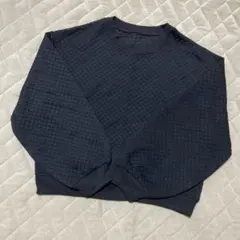 美品　ブラックキルティングスウェット Mサイズ