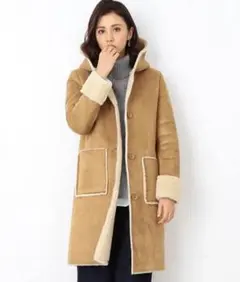 ビームス　beams キャメル　フェイクムートン　S M