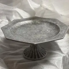 co+fe コフェ　アルミ　花リムオーバルコンポート　21cm 未使用 co+fe 花リムオーバルプレート コンポート プレート co+feの花リム