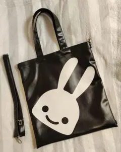 SALON DE ALEFURD カモフラスマイルトートバッグネイビーピンク新品 