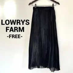【ローリーズファーム】プリーツスカート 黒 ロング シアー とろみ