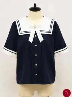 ミュウミュウ miumiu セーラー トップス リボン付き パフスリーブ