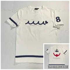比較的美品 muta Marine Tシャツ トリコロール アンカー No.8