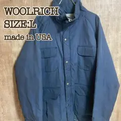 80s USA製 Woolrich ウールリッチ 中綿ジャケット L ネイビー