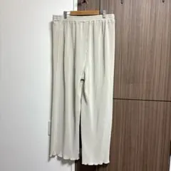 リブパンツ　ワイドパンツ