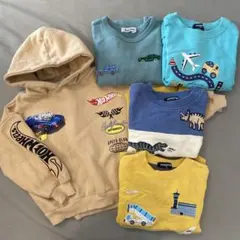 男の子110 長袖トレーナー、パーカーセット