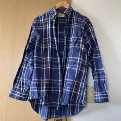 コカコーラ　Coca-Cola ネイビー チェックシャツ Lサイズ