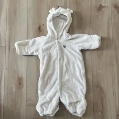 ミキハウス　くまさん　フリースカバーオール　50〜70cm