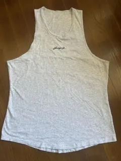 YOUNGLA グレー ノースリーブタンクトップ ジム　トレーニング