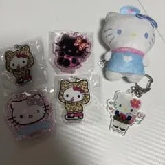 ハローキティアクリルキーホルダー新品3個セット売り
