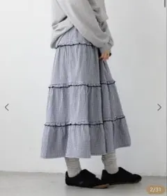frill gingham skirt～フリルギンガムスカート