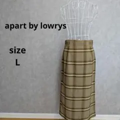 apart by lowrys チェック柄 タイト ロングスカート L