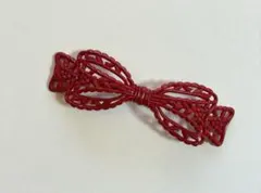 ヘアアクセサリー　赤　プラスチック製　ビンテージ