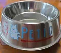 강아지 식기 PETO 스테인리스 스틸 후지형 식탁 중형 175mm