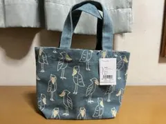 デニムトートバッグ 鳥柄