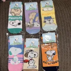 スヌーピー　のびのびソックス　靴下　6足セット　20〜24cm ②