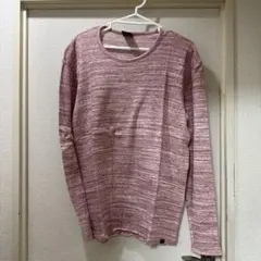 BODY FIREピンク系ストライプ 長袖カットソー