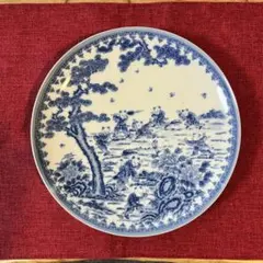 肥前 哲三郎作 竹林賢人図 染付 飾り皿 - メルカリ