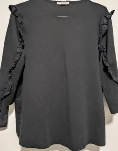 ZARA TRAFALUC フリル袖 カットソー ブラック