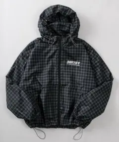 チェック柄フード付きジャケット