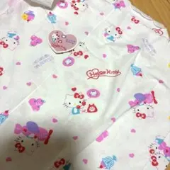 新品未使用サンリオ　ニットスムースカットクロス　レトロハローキティ　生地　ハギレ
