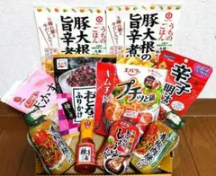 食品詰合せ プチッと鍋 キムチ 豚大根旨辛煮 青椒肉絲 しょうゆだれ ふりかけのサムネイル