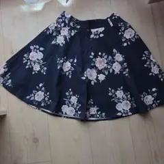 INGNI 花柄 スカート ネイビー
