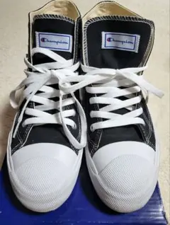 おしゃれなChampion ブラック ハイカットスニーカー