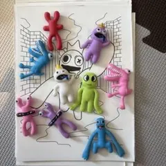 レインボーフレンズフィギュア9体と塗り絵セットのサムネイル