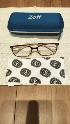 美品 Zoff SMART Skinny Brown 軽くて壊れにくい ケース付