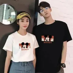 新品で購入しミッキー＆ミニー プリント 半袖 T シャツ BX139