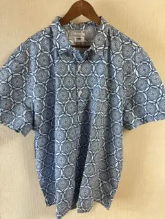 Old Navy 半袖シャツ 総柄 ブルー ホワイト XXXLのサムネイル