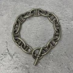 希少vintageチェーンブレスレット シルバーカラー、us