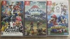 Switchソフト3点セット(スマブラ・アルセウス・マリオ&ソニック)