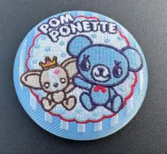 ナルミヤキャラクターズ 刺繍缶バッジビスケット ポンポネット