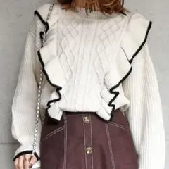 FUN ハイショクフリルニット