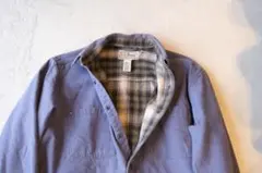 L.L.Bean ネイビー 長袖シャツ紺色　裏地チェック　ネルシャツ　フランネル