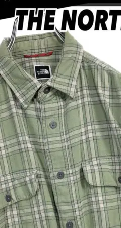 ノースフェィス⭐️薄手コットンチェック ネルシャツ⭐️L
