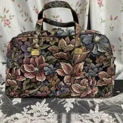 ビーズ花柄刺繍ハンドバッグ&ボストンバック　ハンドメイド　新品未使用　訳あり