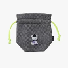 【タグ付き】ファミリア　巾着　グレー　ポーチ　新品