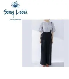サロペット オールインワン ワイドパンツ 黒 ブラックのサムネイル