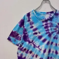 ノーブランド Tシャツ タイダイ 染め ビッグサイズ ビーストコード 青 紫