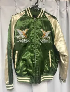 刺繍入りスカジャン Mサイズ グリーン