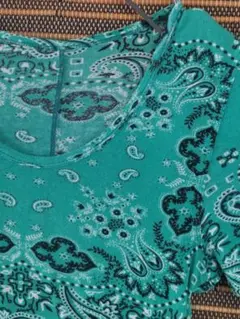 RNA⭐ペーズリー柄⭐超薄手Tシャツ⭐M⭐抜群の伸縮性とても伸びます