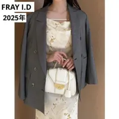 美品✨フレイアイディー 2025年 ダブル テーラードジャケット 軽量 グレー