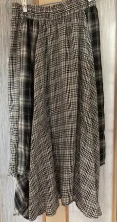 HK WORKSLONDON チェック　フレア　スカート L