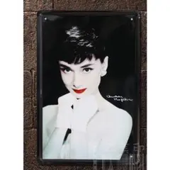 オードリー・ヘプバーン 女優　ボートレート　メタルポスター