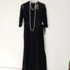 GWセール‼️新品未使用LACE LADIES 黒総レース❣️ロングワンピース