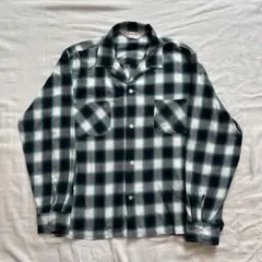 【TEMPTATION】50s 60sオンブレチェックシャツ ロカビリー 開襟